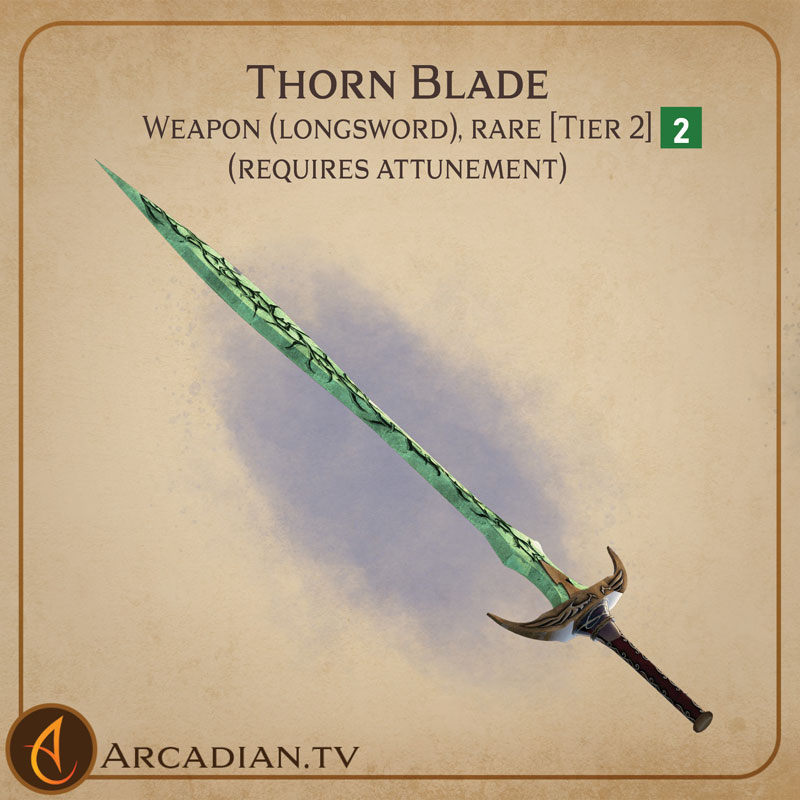 Thorn Blade magic item card 1