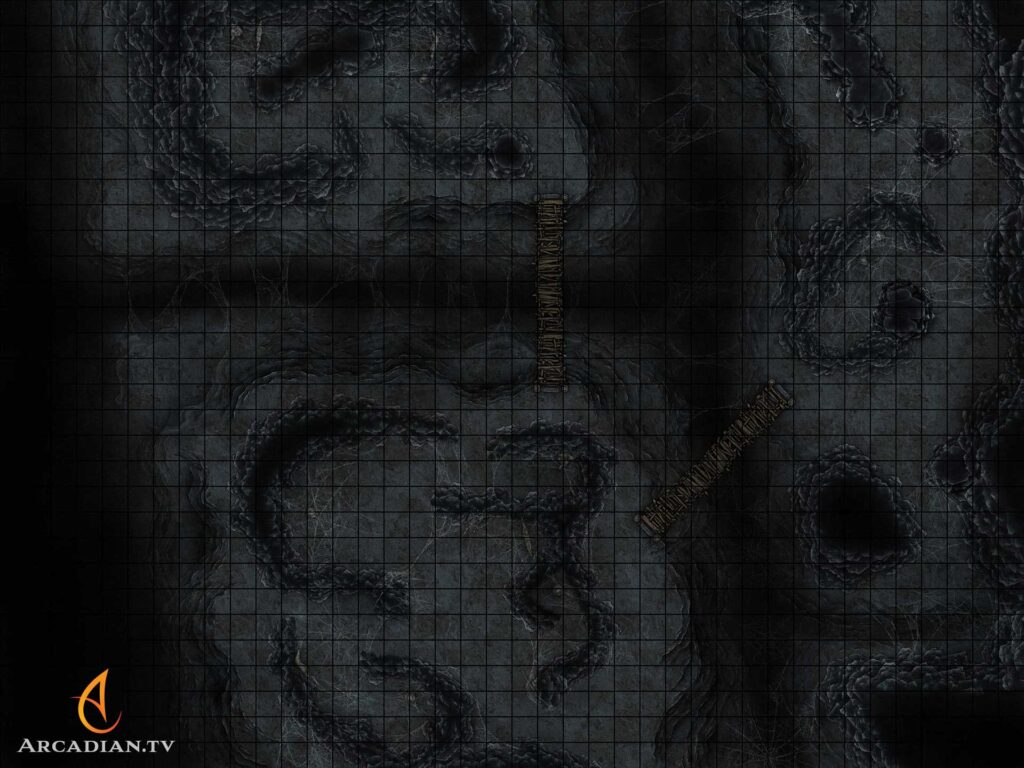 Spider Caves battle map with 60x40 grid