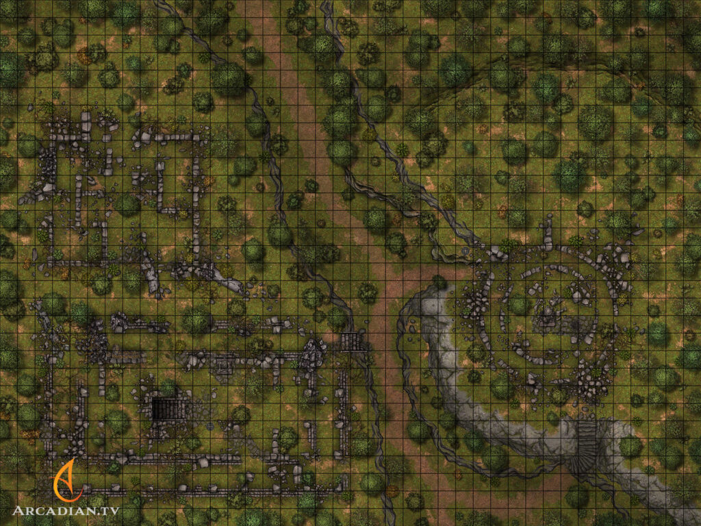 Forest Ruins battle map